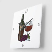 Horloge Carrée Decorative Wall Clock for your kitchen. (Angle)