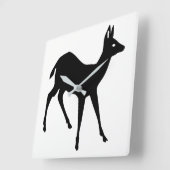 Horloge Carrée Deer Silhouette (Angle)