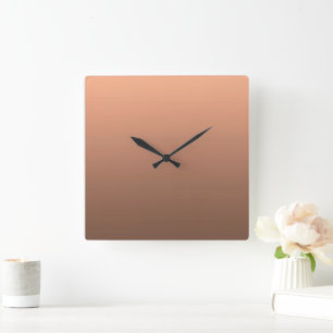Horloge Carrée Dégradé pêche - foncé à clair   Humeurs saisonnièr