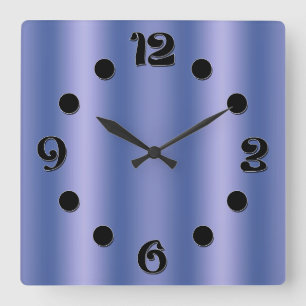 Horloge Carrée dégradé vertical gris