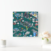 Horloge Carrée DEL rouge de carte à circuit imprimé (PCB) (Maison)