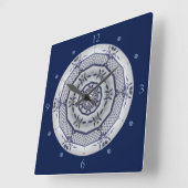 Horloge Carrée Delft Blue Design 006 From 1764  (Angle)