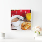 Horloge Carrée Délicious breakfast (Maison)