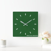 Horloge Carrée Delicious Monster green color name (Maison)