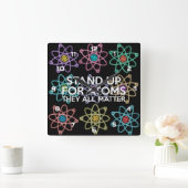 Horloge Carrée DÉMARREZ POUR ATOMS science (Maison)