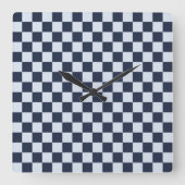 Horloge Carrée Denim rinse checkerboard pattern (Recto)