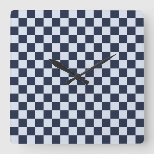 Horloge Carrée Denim rinse checkerboard pattern (Recto)