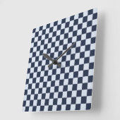 Horloge Carrée Denim rinse checkerboard pattern (Angle)