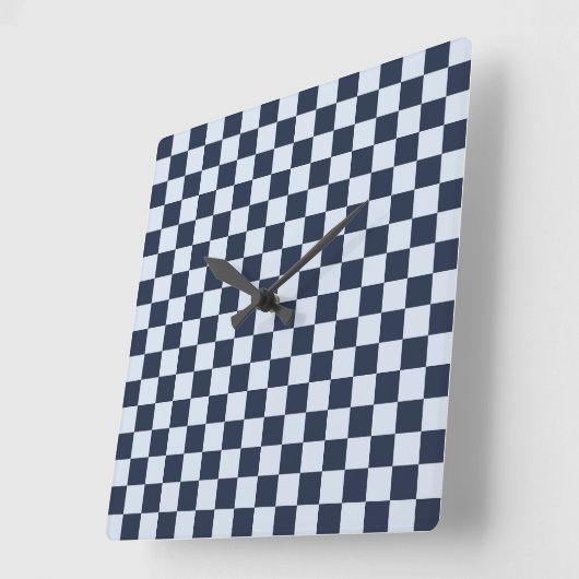 Horloge Carrée Denim rinse checkerboard pattern (Angle)