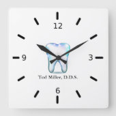 Horloge Carrée Dental Office Grand Opening Personalized Gift  (Recto)