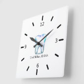 Horloge Carrée Dental Office Grand Opening Personalized Gift  (Angle)
