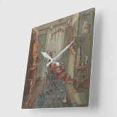 Horloge Carrée Dental Operating Room Watercolor Gouache (Angle)