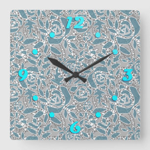 Horloge Carrée Dentelle abstraite sans couture romantique rétro b