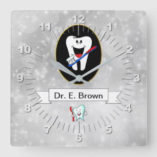 Horloge Carrée Dentiste