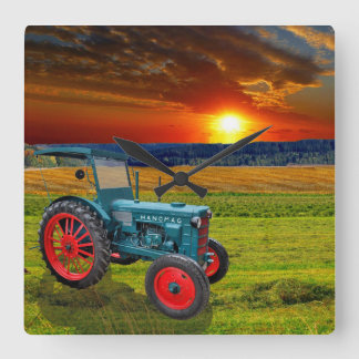 Horloge Carrée Der klassische Traktor Hanomag R22