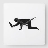 Horloge Carrée Des gens ivres (Recto)