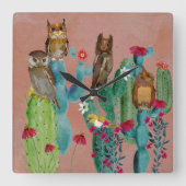 HORLOGE CARRÉE DESERT OWLS (Recto)