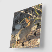 Horloge Carrée Desert Rabbit Clock (Angle)