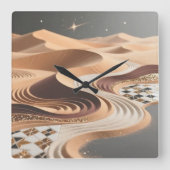 Horloge Carrée Desert Sands Wall Clock (Recto)