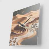 Horloge Carrée Desert Sands Wall Clock (Angle)
