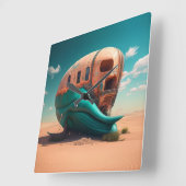 Horloge Carrée Desert whale house (Angle)