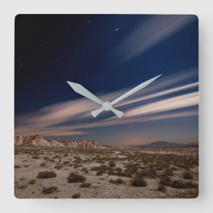 Horloge Carrée Deserts Navarre Bardenas Desert at Night