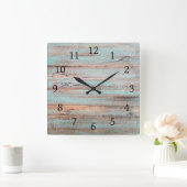 Horloge Carrée Design 110 Wood look (Maison)