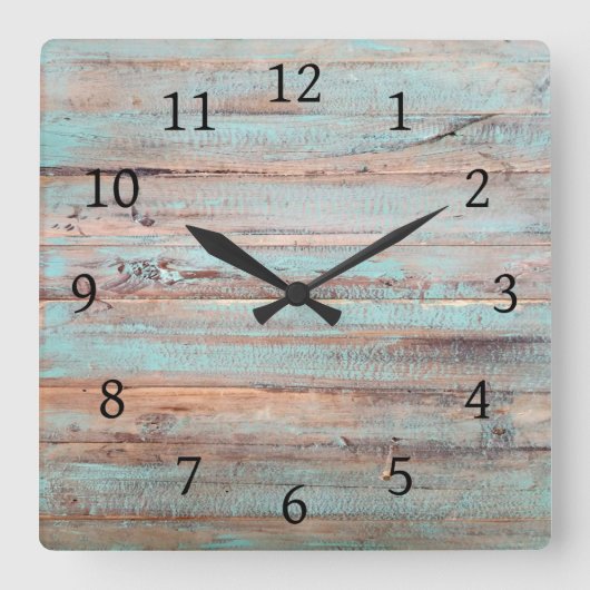 Horloge Carrée Design 110 Wood look (Recto)