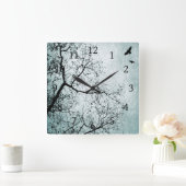 Horloge Carrée Design 24 Blue (Maison)