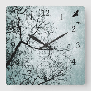 Horloge Carrée Design 24 Blue