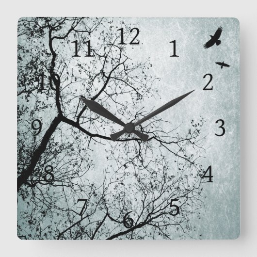 Horloge Carrée Design 24 Blue (Recto)
