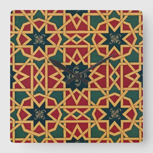 Horloge Carrée Design arabe n° 1 à Emporio Moffa (Recto)