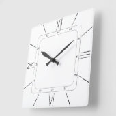 Horloge Carrée design d'horloge murale classique pour salon (Angle)