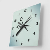 Horloge Carrée Design esthétique vert (Angle)