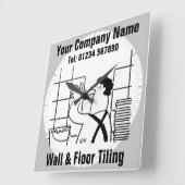 Horloge Carrée Dessin animé de Wall & Floor Tiling (Angle)