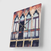 Horloge Carrée Destinations | Bâtiment rustique de Venise (Angle)