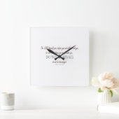 Horloge Carrée Deutéronome_31:8 (Maison)