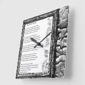 Horloge Carrée Deux Âmes qui traversent (Angle)