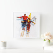 Horloge Carrée Deux Downhill (Maison)