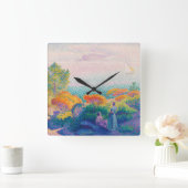 Horloge Carrée Deux femmes sur la côte, Méditerranée (Maison)