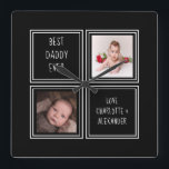 Horloge Carrée Deux Modèle photo et texte<br><div class="desc">Two Photo and Text Template ...  simply add your own photographis and text to this great wall clock ...  easy to personalize ...  customizable photo matriplate clock from Ricaso - perfect gift-ideas</div>