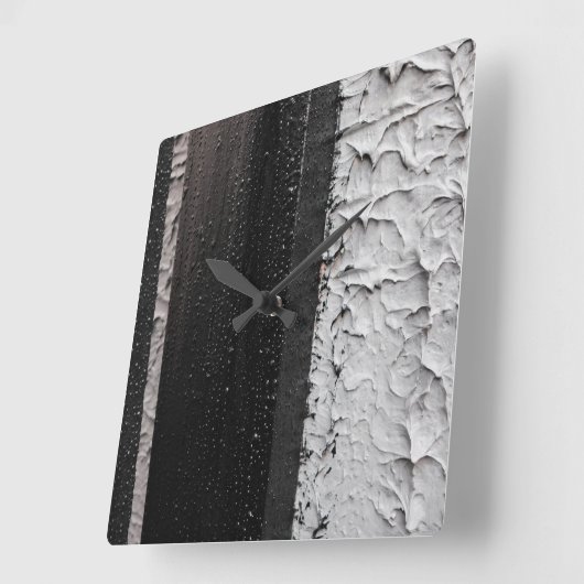 Horloge Carrée deux tons (Angle)