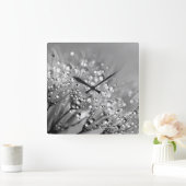 Horloge Carrée Dew Drops Black and White (Maison)