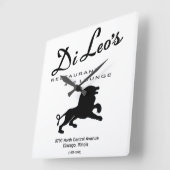 Horloge Carrée Di Leo's Restaurant, Chicago, IL (Angle)