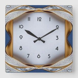 Horloge Carrée Diamant Art Déco