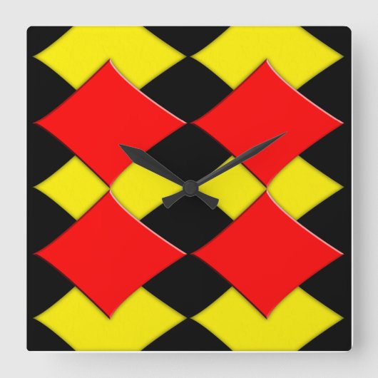 Horloge Carrée Diamants (Recto)