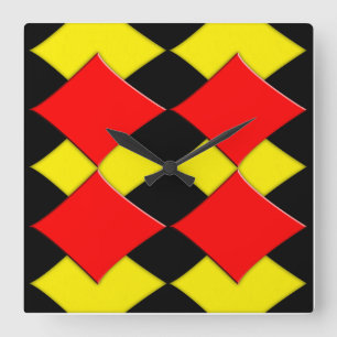 Horloge Carrée Diamants