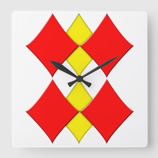 Horloge Carrée Diamants (Recto)