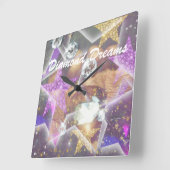 Horloge Carrée Diamond (Angle)