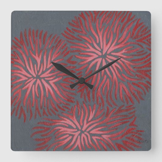 Horloge Carrée Dianthus II 2-up (Recto)